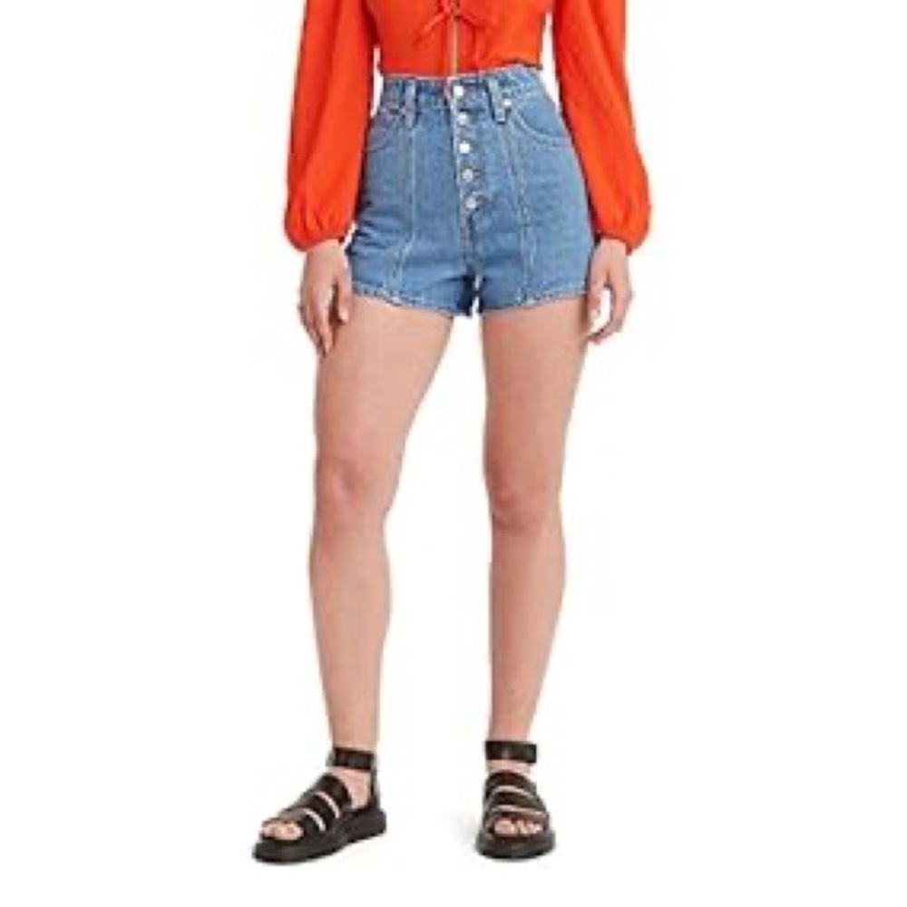 Levi Mom short blue denim 25